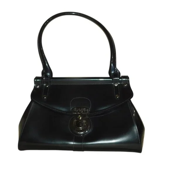 Beijo London Paris New York Handbag Charcoal Gray Purse - Picture 1 of 15